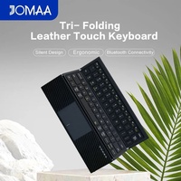Clavier BT pliable en trois parties, personnalisable, silencieux, portable, pour la maison, le bureau, les voyages d'affaires et les voyages, compatible avec les ordinateurs portables et les tablettes