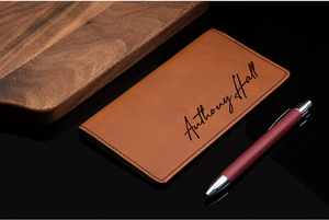 व्यक्तिगत लेजर उत्कीर्ण चमड़े की चेकबुक कवर कस्टम रिक्त लेदरमेट चेक बुक केस - Product Image 6