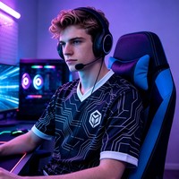 Camiseta Deportiva Digital para Hombre, Sublimada, Transpirable, de Secado Rápido, para eSports, Entrenamiento, Competencia y Uso Diario