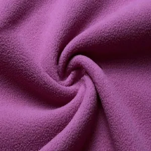 100% Polyester Plain Fabric Anti-pilling Anti-wrinkle Knitted Fabric For Clothing Pajamas Jacket