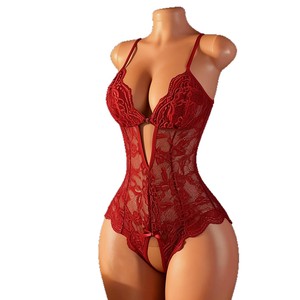 Completo Intimo Sexy in Pizzo per <span class=keywords><strong>Donna</strong></span>: Babydoll e Tuta Romantica con Schiena Scoperta in Nylon - Disponibile all'Ingrosso - Product Image 5