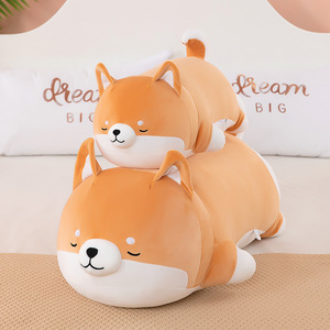 Almohada cilíndrica de <span class=keywords><strong>Shiba</strong></span> <span class=keywords><strong>Inu</strong></span>, muñeco de peluche grande para dormir, juguete de trapo, disponible al por mayor para niñas y niños - Product Image 1