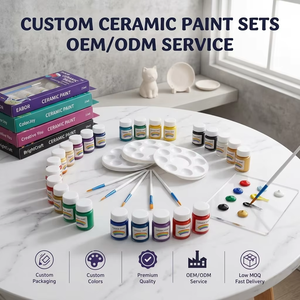 Juego de <span class=keywords><strong>Pintura</strong></span> Cerámica de Alta Calidad al por Mayor, 25 ml, 6 <span class=keywords><strong>Colores</strong></span>, <span class=keywords><strong>Pintura</strong></span> Permanente que No se Desvanece, <span class=keywords><strong>para</strong></span> Porcelana, Cerámica, Manualidades, Suministros de Arte - Product Image 2