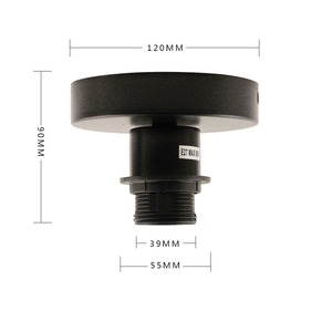 Support de lampe de plafond noir E27 avec kit de montage pour éclairage intérieur - Product Image 4