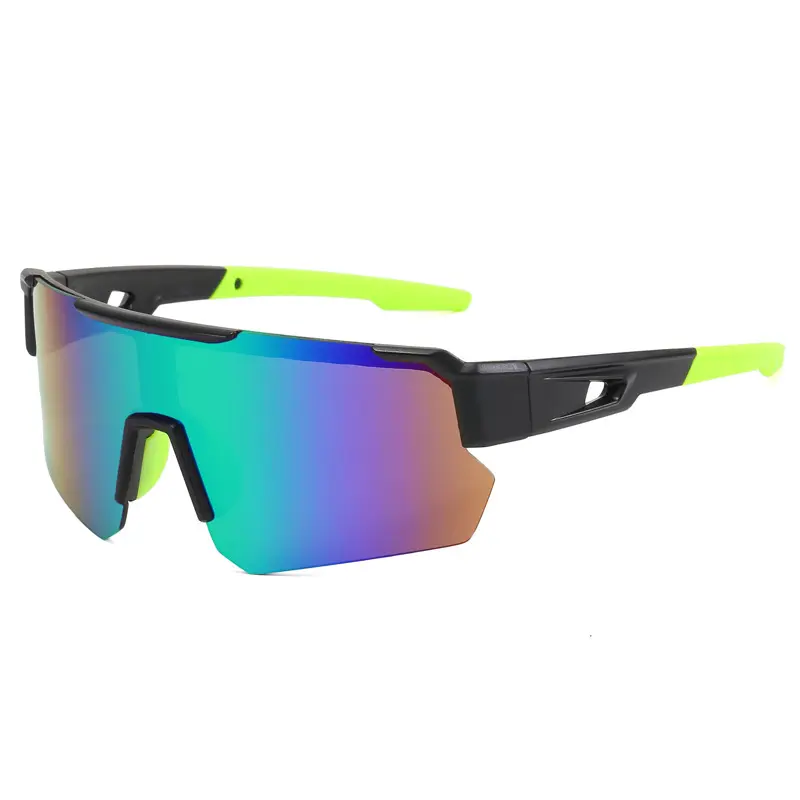 Kacamata hitam lensa besar olahraga tr90 luar ruangan gaya baru UV400 kustom pabrik 2024 kacamata hitam berkendara memancing