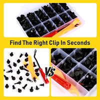 Kit de 240 attaches de pare-chocs de voiture - Rivets et attaches à pression en plastique pour auto, tailles les plus populaires pour garnitures de porte, panneaux, ailes