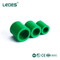 Raccord égal PPR 25 mm certifié CE ISO Ledes, connecteur PPR vert, raccord de tuyauterie de plomberie à fusion à chaud