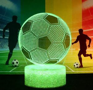 Lampe de nuit LED 3D en acrylique Coupe d'Europe 2026 pour magasin de cadeaux, fans de football, jeux sportifs - Product Image 4