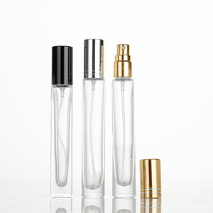 Botellas de Perfume Recargables Vacías de 10 <span class=keywords><strong>ml</strong></span>, Fondo Grueso, Redondas y Cuadradas, Transparentes, de Estilo Vintage, Botellas de Vidrio para Muestras de Perfume de 10 cc, Botella de Spray para Decantar Perfume - Product Image 3