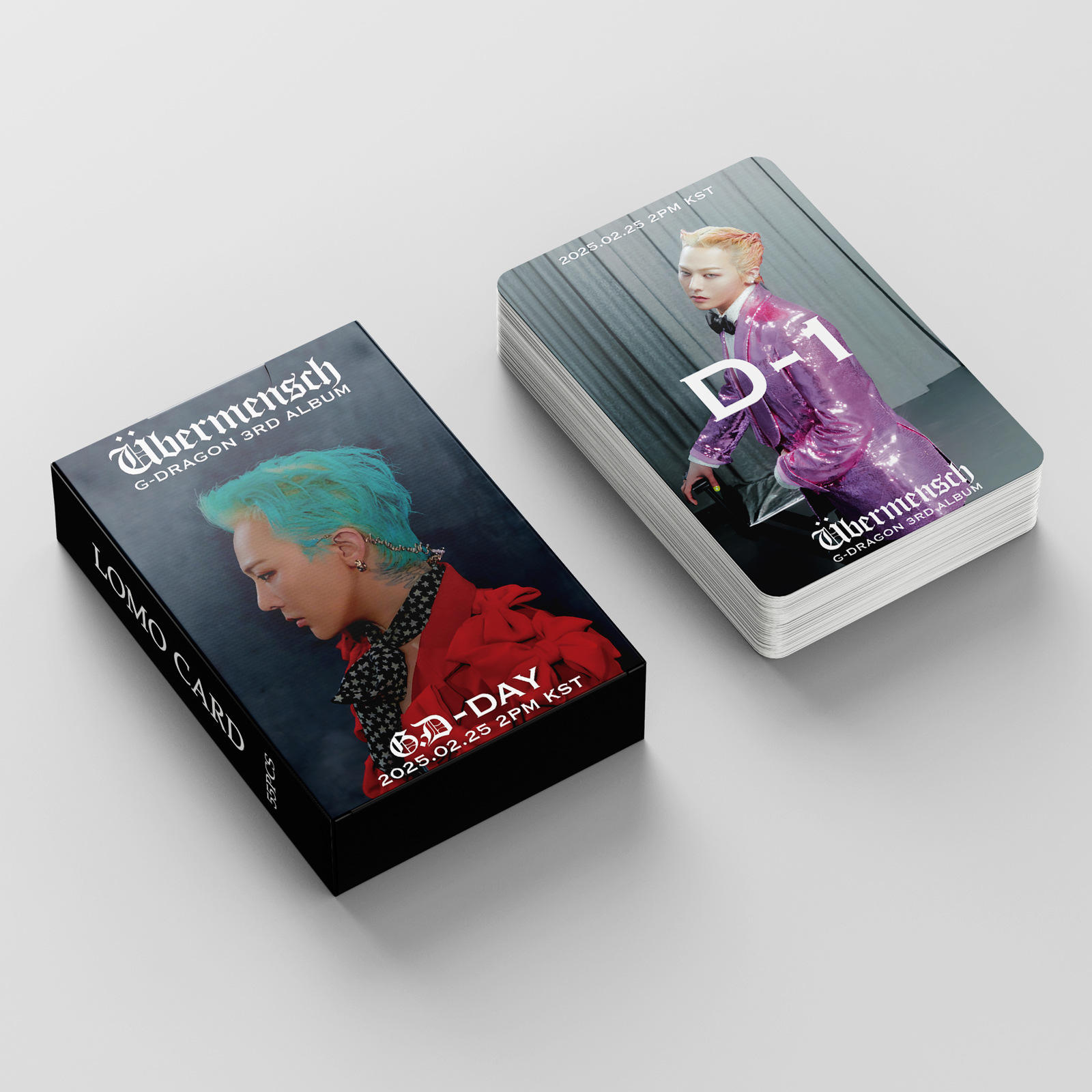 55pcs/set KPOP G-Dragon Ubermensch Solo Album Lomo Cards