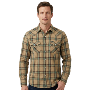 Camisa de Trabajo <span class=keywords><strong>a</strong></span> Cuadros de Franela de Alta Calidad para Hombre, 100% Algodón, Manga Larga, Diseño Personalizado con Logotipo OEM de XUCHANG - Product Image 1