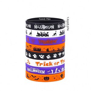 Pulseras de Silicona Impermeables con Logotipo Personalizado para Halloween, Pulseras Deportivas con Diseño de Calabaza para Fiestas y Recuerdos - Product Image 4