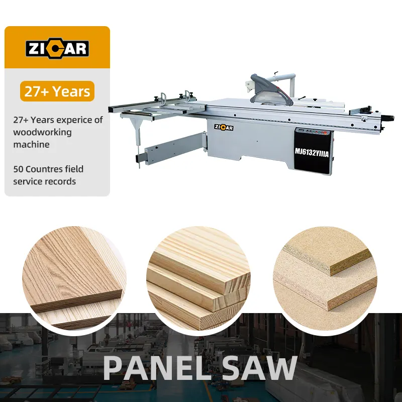 ZICAR heavy duty sliding table saw full automatic 220v single phase panel-saw-machine-in-china sierra de mesa para carpinteria