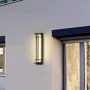 Lampe murale extérieure minimaliste moderne à LED, étanche, pour l'éclairage des portails de villa et de cour ZS0128 - Product Image 2
