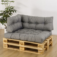Paket Bantal & Alas Duduk Sofa Ramah Lingkungan untuk Luar Ruangan, 100% Poliester, Dapat Disesuaikan untuk Semua Musim