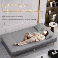 Sofá Cama Plegable de Madera Maciza de Doble Uso para Apartamentos Pequeños, Muebles Modernos para Sala de Estar, Uso en Casas de Alquiler