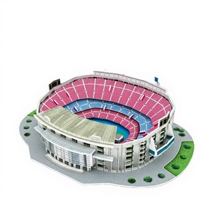 จอยธิงเกอร์ส คลาสสิค ฟุตบอล สเตเดียม คัมป์นู สเตเดียม ตัวต่อ 3 มิติ สนามฟุตบอลสโมสร แบบจำลองขนาดเล็ก |   ของเล่นทำมือจากกระดาษแข็ง DIY - Product Image 4