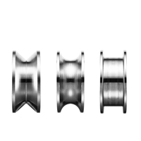 Poulie à gorge en U en acier inoxydable 304 de haute qualité, 25mm, 32mm, 34mm, 48mm, 68mm, 73mm, pour roulement à billes et câble métallique, poulie de grue