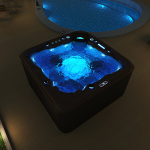 Bain à remous extérieur de luxe pour famille 5 personnes Massage acrylique bains à remous autoportants avec lumières LED et jets d'air - Product Image 3