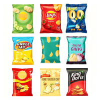 Sachets refermables en aluminium de qualité alimentaire anti-odeur, imprimés sur mesure, emballages laminés pour snacks, chips et pop-corn