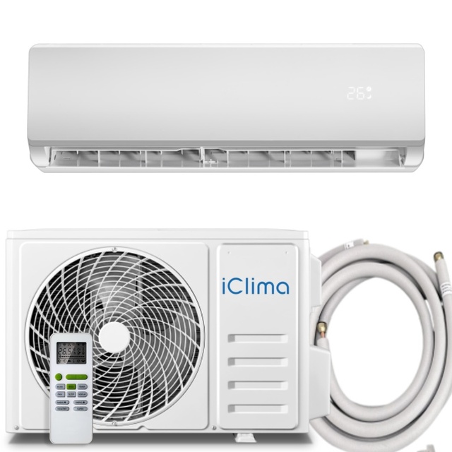 Iclima R32 RV Compatible 12000BTU Ductless Mini Split Air Conditioner with WiFi Cooling Heating