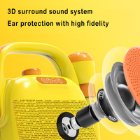 Machine de karaoké pour enfants, motif canard de dessin animé, système audio BT, modes de lecture multiples, microphone à voix magique, enceinte