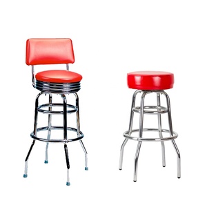 Chaises <span class=keywords><strong>de</strong></span> <span class=keywords><strong>bar</strong></span> <span class=keywords><strong>en</strong></span> cuir avec repose-pieds, tabourets <span class=keywords><strong>de</strong></span> comptoir pivotants - Product Image 1