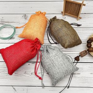 Customized Fashion Linen Lotus Flower Bag with Recyclable Top <b>Opening</b> for Dust Protection Buddhist Beads Bracelets <b>Storage</b> - Product Image 2