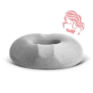 Venta caliente comodidad barata decorativa O Ring círculo forma 3D impreso terapéutico personalizado redondo espuma de memoria Donut asiento cojín