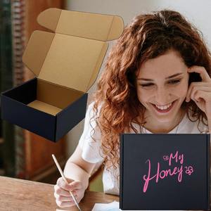 Boîte d'emballage de marque noire en gros, faible MOQ, boîte en carton durable avec finition mate pour la marque d'entreprise, taille/logo/design personnalisés - Product Image 3