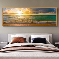 Affiches murales modernes, paysage de plage naturel, peintes à la bombe, sans cadre, impressions sur toile, esthétique du coucher de soleil sur la mer, peinture sur toile