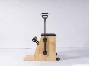 كرسي ووندا خشبي من خشب البلوط مخصص للاستوديوهات التجارية لليوجا والبيلاتس، محمول مع نوابض من الفولاذ المقاوم للصدأ قابل للتعديل لصحة الجسم - Product Image 5