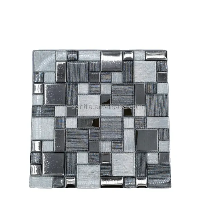 Mattonelle murali originali murali Artluxury Wave piastrelle di vetro mosaico adesivi mosaico con immagine Quadrus