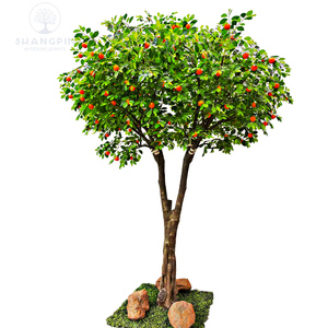 Hojas falsas para exteriores, árbol Artificial de arce, naranja, japonés, para boda, otoño - Product Image 4