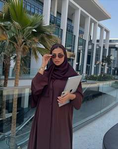 Vestido Abaya Mexizo Modest de Verano, Elegante, de Poliéster, <span class=keywords><strong>para</strong></span> Mujeres Musulmanas, <span class=keywords><strong>para</strong></span> Bodas y Uso Diario Informal - Product Image 3