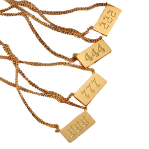 Nouveauté Été Tendance Collier Chaîne à Maillons en Acier Inoxydable Plaqué Or 18K Étanche Imitation Anniversaire Numéro d'Ange <span class=keywords><strong>111</strong></span> - Product Image 3