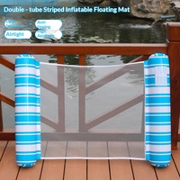 Nouveau matelas flottant cylindrique rayé transfrontalier, hamac aquatique gonflable pour piscine, lit flottant aquatique