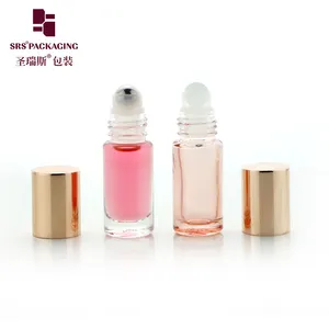 SRS sıcak satış 4ml kalın taban kozmetik cam şişe silindir topu ile parfüm ferahlatıcı için