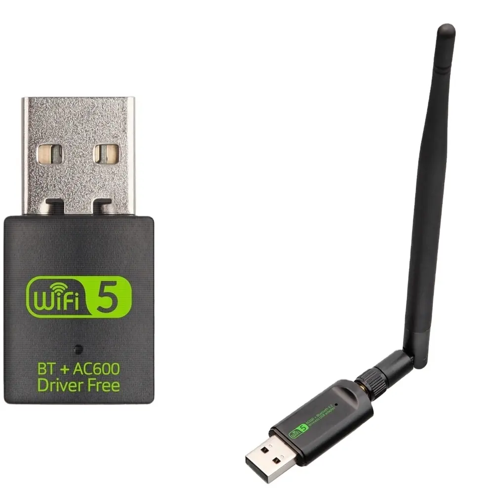 2 in 1 USB WiFi Bluetooth Adapter, 600 Mbit/s Dual Band 5GHz 600m Mini USB WiFi Wireless Netzwerk karte Dongle LAN Externer Empfänger.