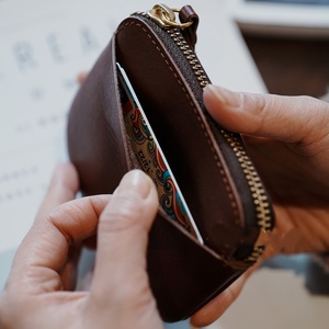 Vintage Japanese Style <b>Mini</b> Coin Purse PU Soft Leather Slim Lipstick <b>Pouch</b> Portable Card Holder Clutch Wholesale - Product Image 3