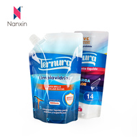 Sacs d'emballage de détergent à lessive avec logo personnalisé fourniture directe d'usine avec bec verseur debout sac de savon liquide de lavage en plastique