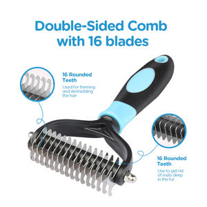 الكلب الاستمالة معدات 2 في 1 المزدوج رئيس قفازات للعناية بالقطط والكلاب تدليك الحيوانات الأليفة dematting أمشاط - Product Image 6