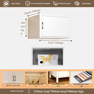 Armoire de chambre à coucher en fer forgé à usage domestique armoire de rangement anti-poussière <span class=keywords><strong>location</strong></span> appartement porte-vêtements placard bébé pour enfants - Product Image 4