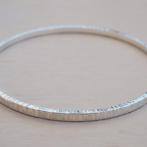 Brazalete doble de plata de ley hecho a mano Happiness - Product Image 1