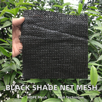 Filet d'ombrage plat noir 100 % HDPE vierge, stabilisé aux UV, pour serre, jardin, agriculture, avec taux d'ombrage personnalisé