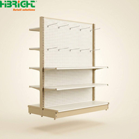 Étagère de présentation simple face pour magasin de proximité avec panneau publicitaire en acier de 0,8 mm – Partenaire d'approvisionnement stratégique