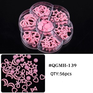 Oferta Especial: Set de Perlas de Uñas 3D Mixtas con Parte Posterior Plana, Coloridas, de ABS, con Forma de Mariposa y Corazón, para Decoración de Uñas - Product Image 6