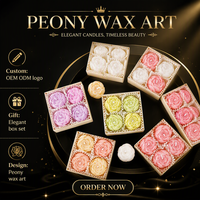 Coffret Cadeau de Bougies Parfumées à la Pivoine en Gros – Collection de Bougies Artisanales en Mélange de Soja pour l'Aromathérapie, Idéales pour la Décoration Intérieure et les Cadeaux d'Événements