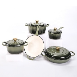 Ensemble de Casseroles en Fonte Métallique au Design Minimaliste, Fabriquées en Chine, Chauffage Électrique, Batterie de Cuisine Effet <span class=keywords><strong>Pierre</strong></span> - Product Image 4