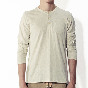 เสื้อยืดแขนยาวธรรมดากระดุมทำในบังคลาเทศ - Product Image 1
